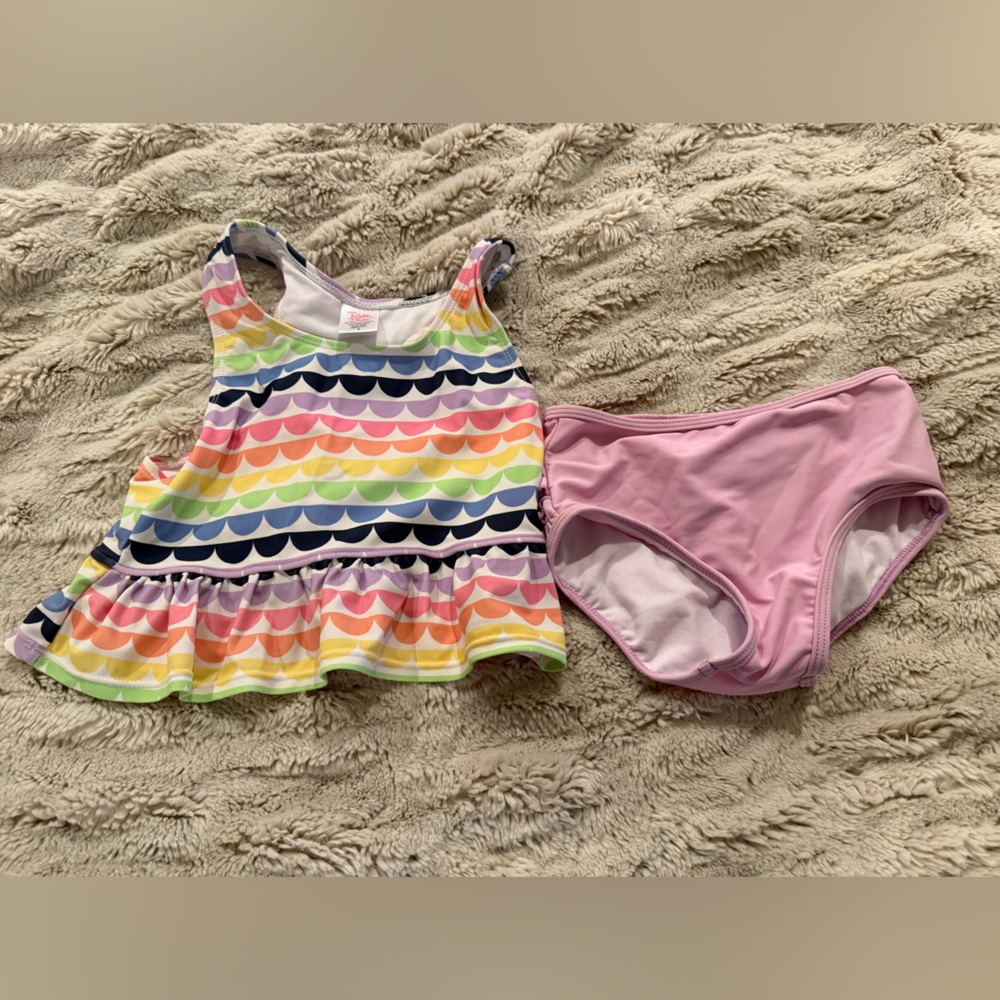 Ruffle Butts Scallop Tankini Set girls size 7